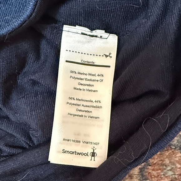 Smartwool Reversible Navy Beanie with Logo - Picture 2 of 4